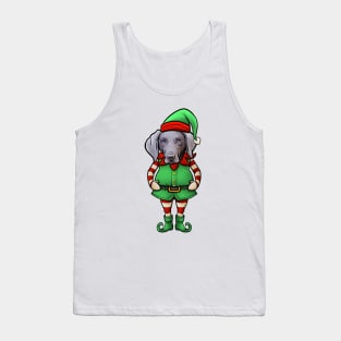 Weimaraner Christmas Elf Tank Top